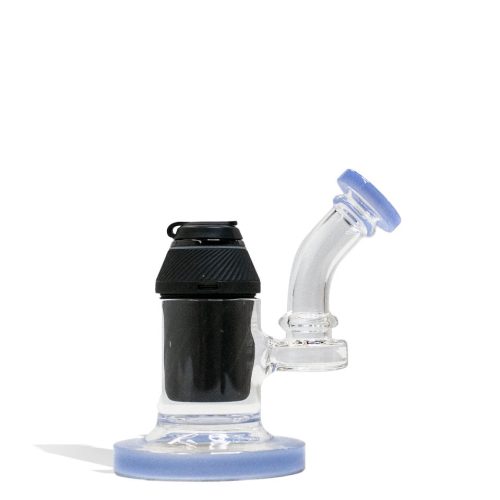 Blue Puffco Proxy Custom Sherlock Pipe With Device Front View on White Background