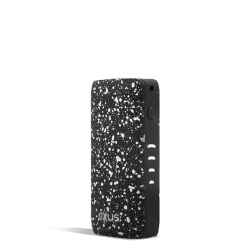 Black White Spatter side Exxus Vape Push Cartridge Vaporizer on white background