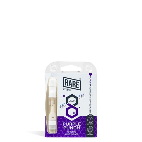 Purple Punch Rare Bar 1g D8 Cartridge on white background