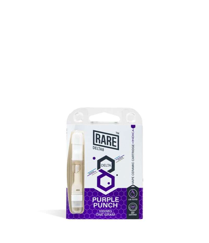 Purple Punch Rare Bar 1g D8 Cartridge on white background