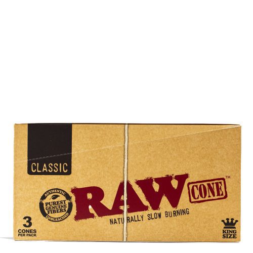 Raw Classic Cones 32pk King Size Front View on White Background