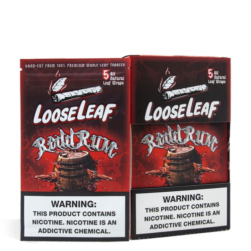 Redd Rum Desto Dubb That's A Awful Lot Of Loose Leaf Tobacco Wrap 40pk on white studio background