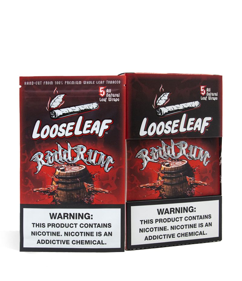 Redd Rum Desto Dubb That's A Awful Lot Of Loose Leaf Tobacco Wrap 40pk on white studio background