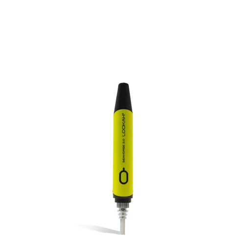 Yellow front Lookah Seahorse 2.0 Portable Nectar Collector on white background