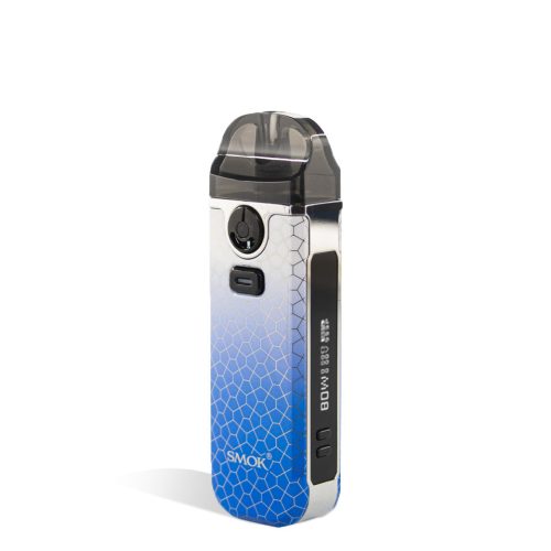 Blue Grey Armor side view SMOK Nord 4 80w Pod Starter Kit on white background