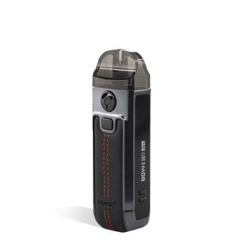 Leather Black side view SMOK Nord 4 80w Pod Starter Kit on white background