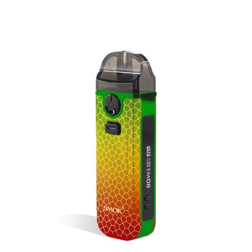 Rasta Armor side view SMOK Nord 4 80w Pod Starter Kit on white background