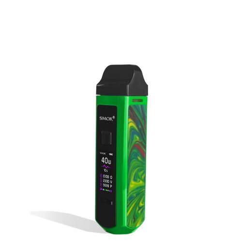 Green SMOK RPM40 Pod Mod Kit side view on white background