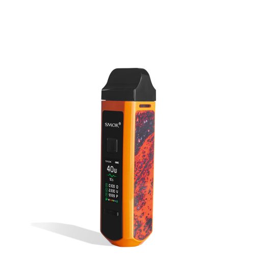 Orange SMOK RPM40 Pod Mod Kit side view on white background