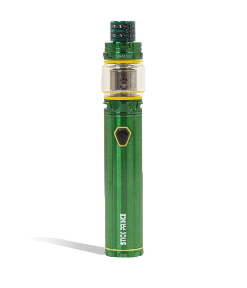 Green SMOK Stick TFV12 Prince Kit on white studio background