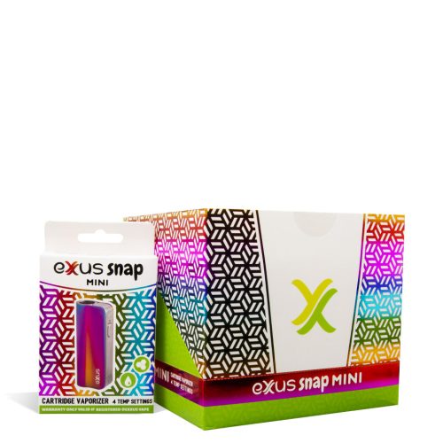 Full Color w/single pack Exxus Vape Snap VV Mini Concentrate Vaporizer 12pk on white background