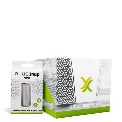 Silver w/single pack  Exxus Vape Snap VV Mini Concentrate Vaporizer 12pk on white background