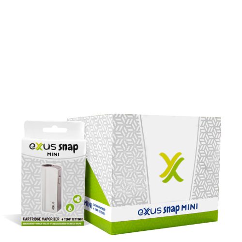 Pearl w/single pack Exxus Vape Snap VV Mini Concentrate Vaporizer 12pk on white background