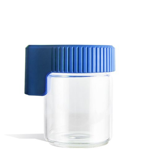 Blue The Sticker Cartel MAGJAR Magnetic Storage Jar with LED Light on white background