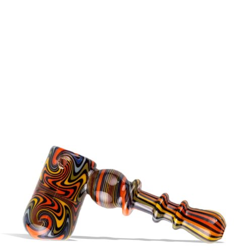 Volcanic Ash Stokes 5 inch Glass Bubbler Hand Pipe on white background