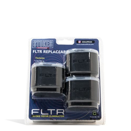 Black Stokes FLTR Replacement Filter 3pk Front View on White Background