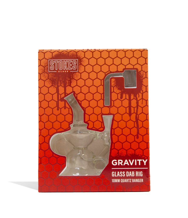 stokes gravity dab rig with quartz banger packaging