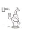 Stokes Typhoon 5 inch Glass Dab Rig with 10mm Quartz Banger on white background