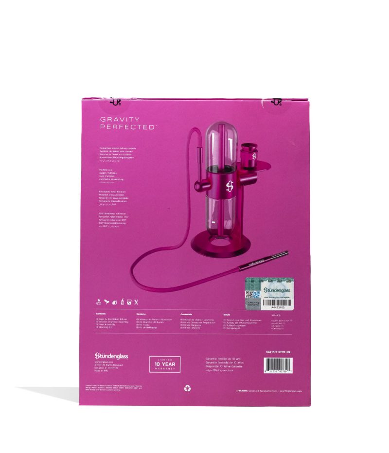 stundenglass pink gravity infuser packaging back