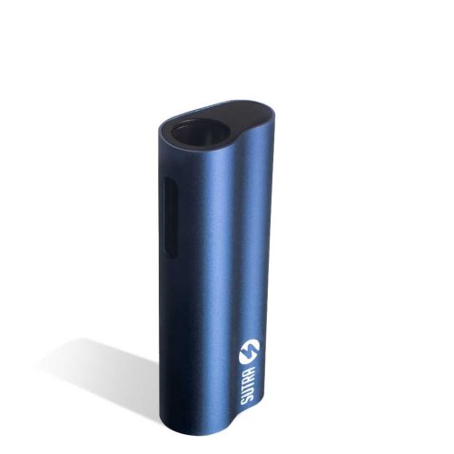 Blue above view Sutra Vape Auto Cartridge Vaporizer on white background