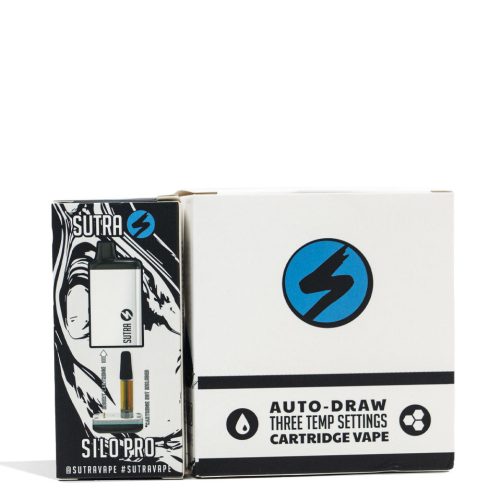 Pearl Sutra Silo Pro Cartridge Vaporizer 6pk Packaging Front View on White Background