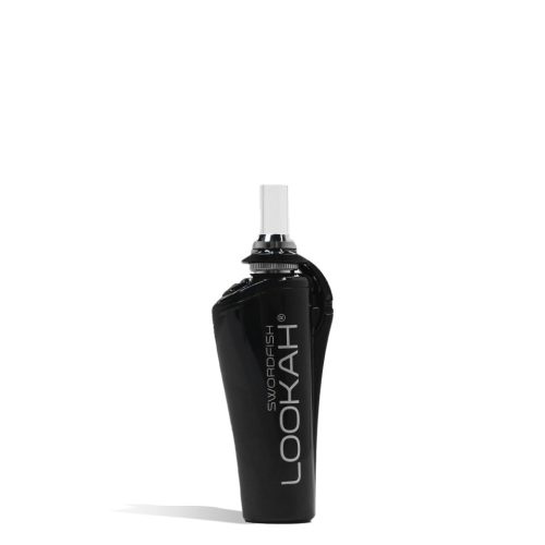 Black front Lookah Swordfish Portable Concentrate Vaporizer on white background