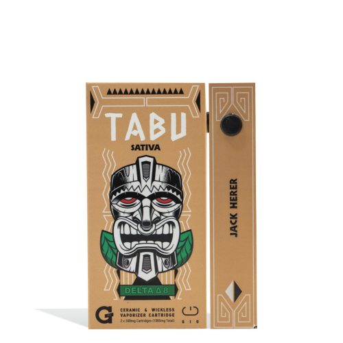 Jack Herer Tabu .5g D8 Pod for G Pen Gio 2pk on white background