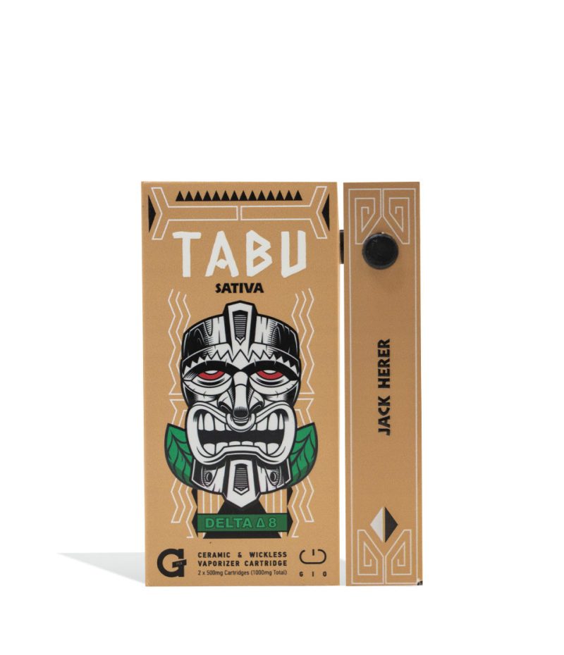 Jack Herer Tabu .5g D8 Pod for G Pen Gio 2pk on white background