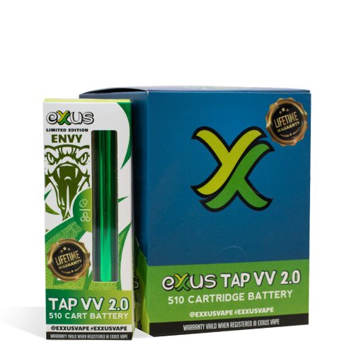 Envy Exxus Vape Tap VV 2.0 Cartridge Vaporizer 12pk on white background