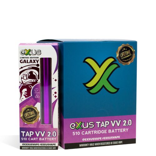 Galaxy Exxus Vape Tap VV 2.0 Cartridge Vaporizer 12pk on white background