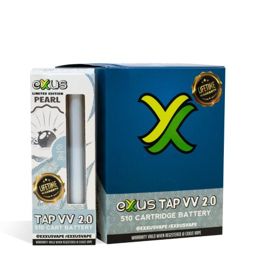 Pearl Exxus Vape Tap VV 2.0 Cartridge Vaporizer 12pk on white background