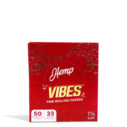 Hemp 1 1/4 Vibes Fine Rolling Papers Papers 50pk of 33 in white background